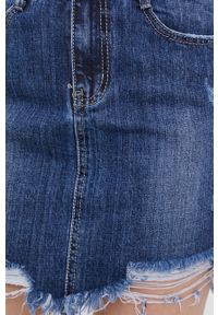 Answear Lab Spódnica jeansowa mini prosta. Okazja: na co dzień. Kolor: niebieski. Materiał: jeans. Styl: wakacyjny #5