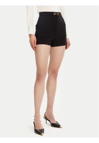 Elisabetta Franchi Szorty materiałowe SH-007-51E2-V240 Czarny Regular Fit. Kolor: czarny. Materiał: syntetyk