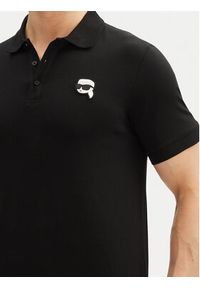 Karl Lagerfeld - KARL LAGERFELD Polo 745710 500224 Czarny Regular Fit. Typ kołnierza: polo. Kolor: czarny. Materiał: bawełna #5