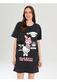 Sinsay - Koszula nocna Hello Kitty - szary. Kolor: szary. Wzór: motyw z bajki