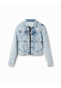 Desigual Kurtka jeansowa Feriha 23SWED27 Niebieski Regular Fit. Kolor: niebieski. Materiał: bawełna, jeans