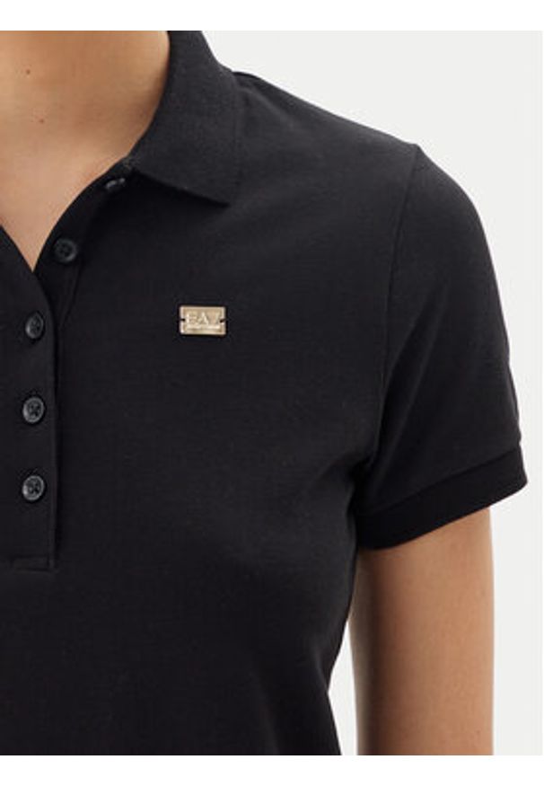 EA7 Emporio Armani Polo 7W000030 AF12450 UC001 Czarny Regular Fit. Typ kołnierza: polo. Kolor: czarny. Materiał: bawełna