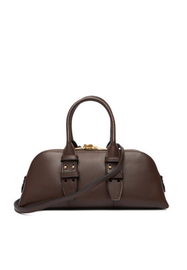 Pinko - PINKO Torebka Bowling Bag Baguette AI 25-26 PLTT 105334 A0QO Brązowy. Kolor: brązowy. Materiał: skórzane