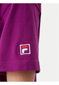 Fila T-Shirt Leffinge FAW1029 Fioletowy Loose Fit. Kolor: fioletowy. Materiał: bawełna #5