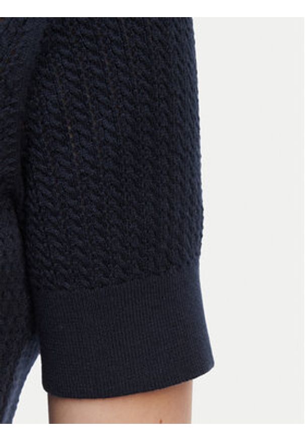 TOMMY HILFIGER - Tommy Hilfiger Sweter WW0WW49362 Granatowy Slim Fit. Kolor: niebieski. Materiał: bawełna