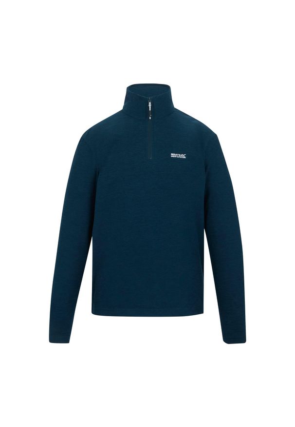 Regatta - Bluza Polarowa Męska Melanżowy Suwak Do Połowy Thompson. Kolor: szary, niebieski, wielokolorowy. Materiał: polar. Wzór: melanż. Styl: sportowy. Sport: turystyka piesza