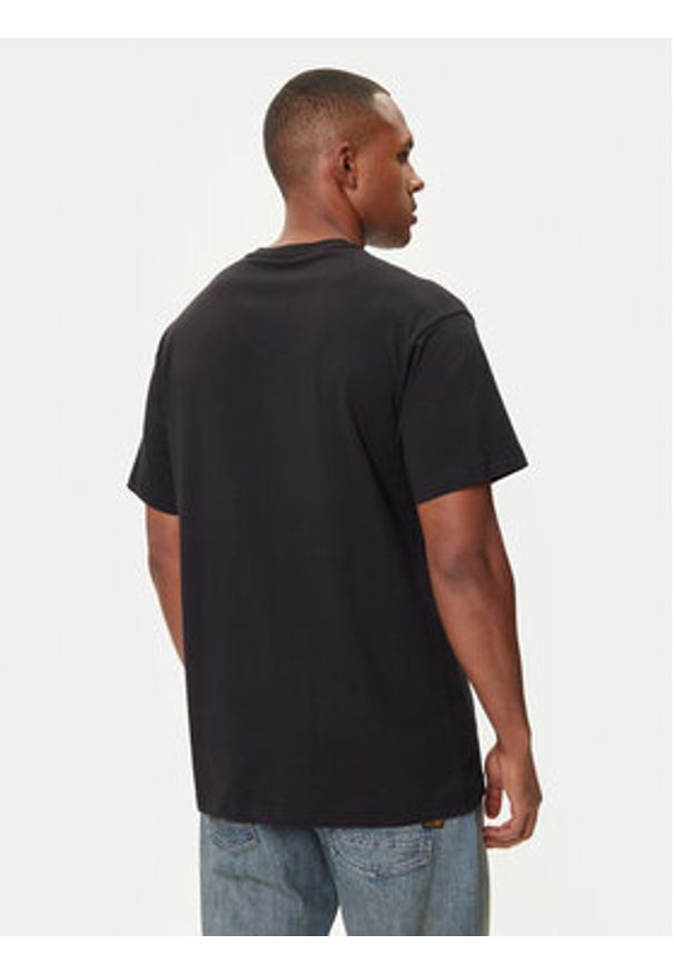 Versace Jeans Couture T-Shirt 79GAHT02 CJ00T Czarny Regular Fit. Kolor: czarny. Materiał: bawełna