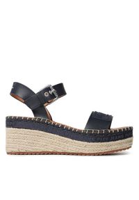 Pepe Jeans Espadryle Witney Brand PLS90576 Granatowy. Kolor: niebieski. Materiał: skóra