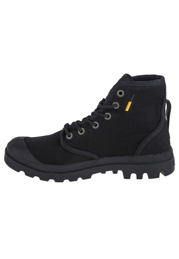 Buty do chodzenia męskie Palladium Pampa HI Htg Supply. Wysokość cholewki: za kostkę. Zapięcie: sznurówki. Kolor: czarny. Materiał: guma, materiał, syntetyk. Szerokość cholewki: normalna. Sport: turystyka piesza