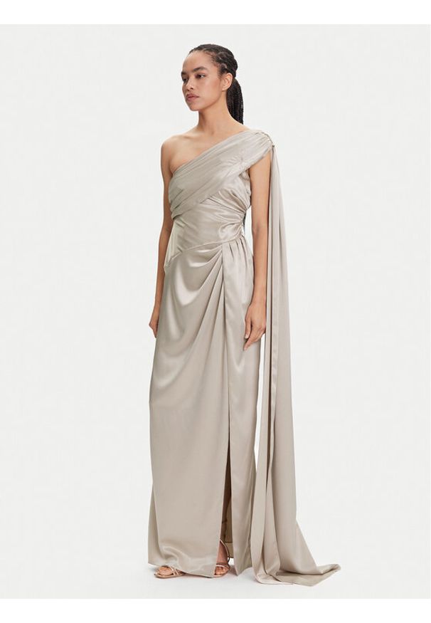 Marciano Guess Sukienka wieczorowa 5YGK01 7246A Beżowy Regular Fit. Kolor: beżowy. Materiał: syntetyk. Styl: wizytowy