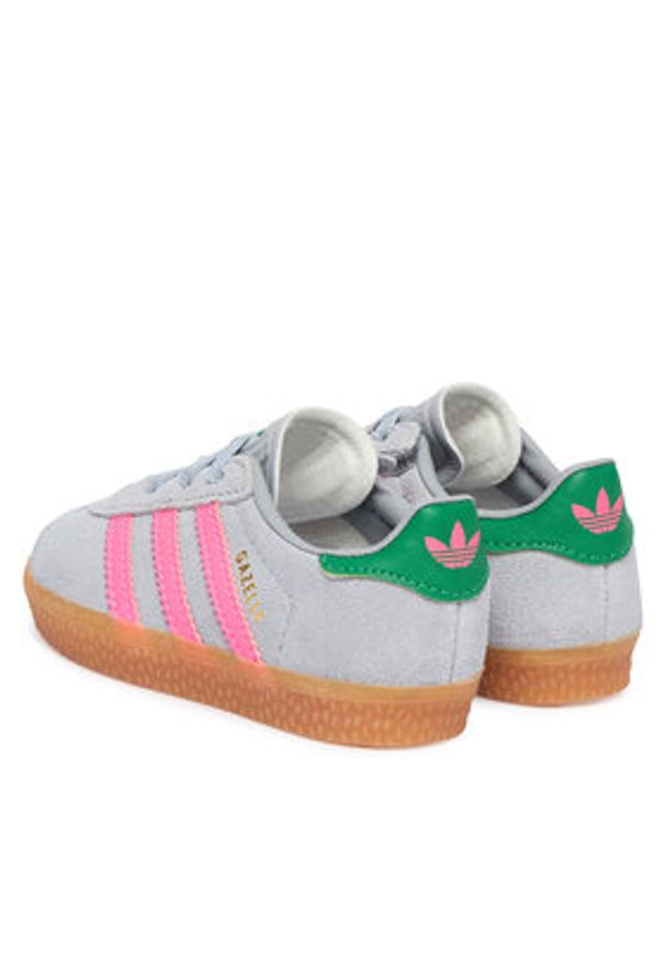 Adidas - adidas Sneakersy Gazelle Comfort Closure Elastic Laces IH6477 Szary. Kolor: szary. Materiał: zamsz, skóra. Model: Adidas Gazelle