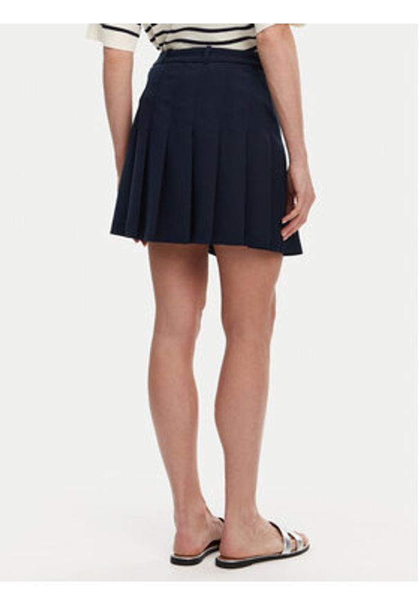 TOMMY HILFIGER - Tommy Hilfiger Spódnica plisowana WW0WW44731 Granatowy Regular Fit. Kolor: niebieski. Materiał: syntetyk