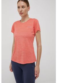 columbia - Columbia T-shirt sportowy Alpine Chill Zero kolor pomarańczowy. Kolor: pomarańczowy. Materiał: skóra, dzianina, materiał. Długość rękawa: krótki rękaw. Długość: krótkie. Wzór: ażurowy, ze splotem. Styl: sportowy #3