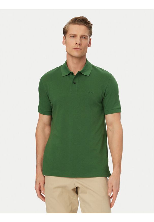 BOSS Polo Pallas 50553564 Zielony Regular Fit. Typ kołnierza: polo. Kolor: zielony. Materiał: bawełna