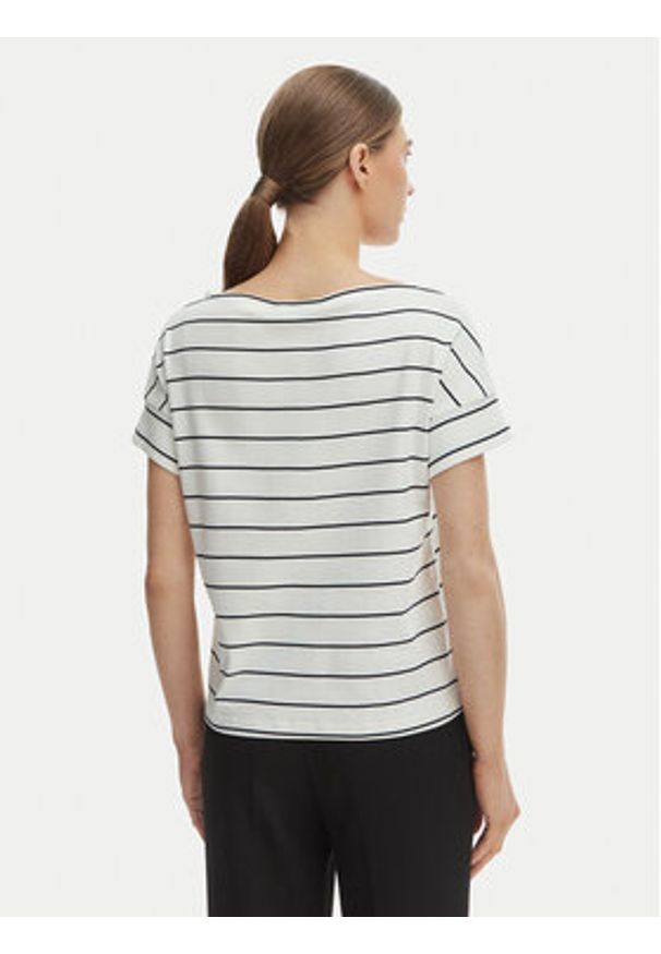 TOMMY HILFIGER - Tommy Hilfiger T-Shirt WW0WW49723 Écru Loose Fit. Kolor: kremowy. Materiał: bawełna