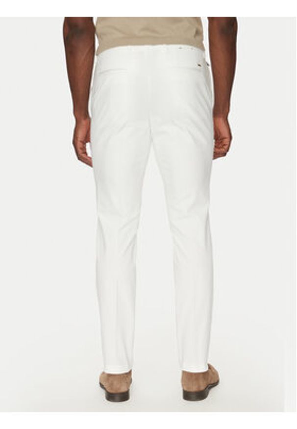 BOSS Spodnie materiałowe Kaito1_T 50487754 Biały Slim Fit. Kolor: biały. Materiał: bawełna, syntetyk