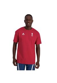 Koszulka Le Coq Sportif Paris 2024 N° 3. Kolor: czerwony, wielokolorowy, brązowy