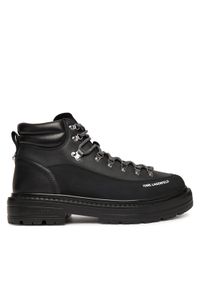 Karl Lagerfeld - KARL LAGERFELD Trapery Miles KL10245 Czarny. Kolor: czarny. Materiał: skóra