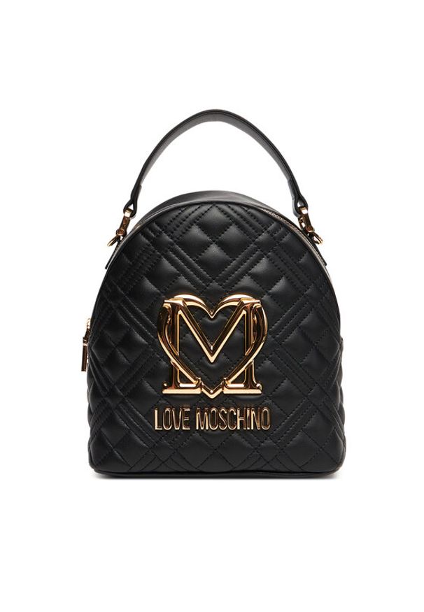Love Moschino - LOVE MOSCHINO Plecak JC4304PP0MK1200A Czarny. Kolor: czarny. Materiał: skóra