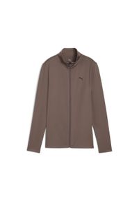 Puma - Damska rozpinana bluza PUMA STRONG PUMA Flat Bronze Brown. Kolor: brązowy. Sport: bieganie, fitness