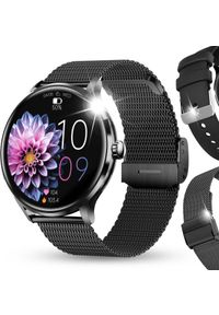 JG Smart - SMARTWATCH DAMSKI ZEGAREK MENU PL ROZMOWY CIŚNIENIE PULS CZARNY SMART WATCH. Rodzaj zegarka: smartwatch. Kolor: czarny