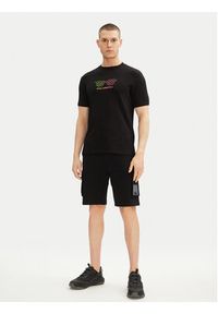 Karl Lagerfeld - KARL LAGERFELD T-Shirt 755402 552235 Czarny Regular Fit. Typ kołnierza: dekolt w karo. Kolor: czarny. Materiał: bawełna #2