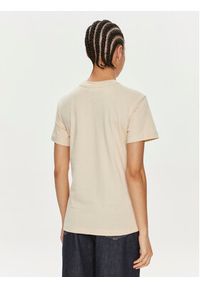 Calvin Klein T-Shirt Multi Logo K20K207215 Beżowy Regular Fit. Kolor: beżowy. Materiał: bawełna