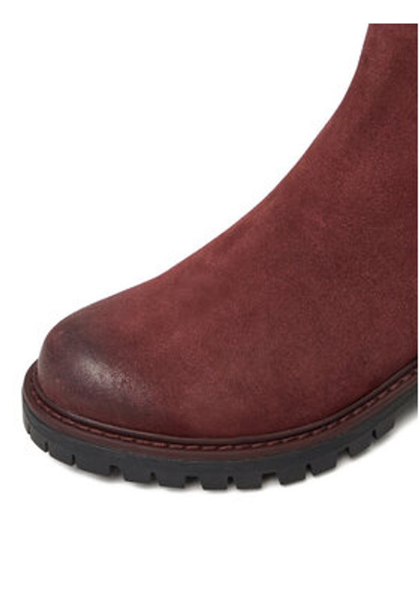 Lasocki Botki CEO-WI16-D-466-02 Bordowy. Kolor: czerwony. Materiał: zamsz, skóra