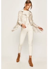 Desigual - Jeansy KASANDRA. Kolor: biały. Materiał: jeans. Wzór: gładki, haft #4