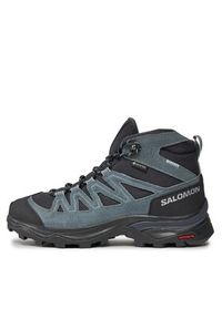 salomon - Salomon Trekkingi X Ward Leather Mid GORE-TEX L47182000 Niebieski. Kolor: niebieski. Materiał: skóra, zamsz #6