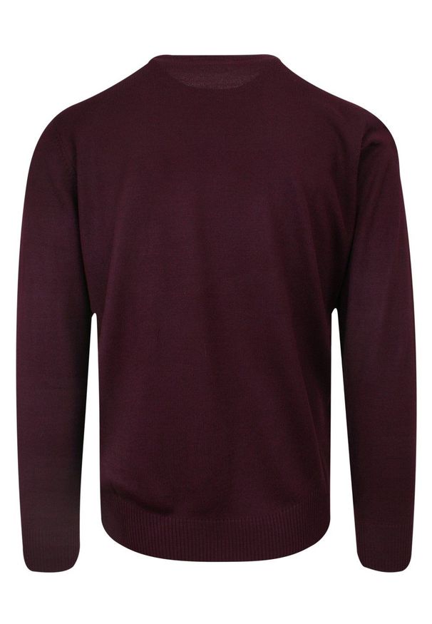Półgolf Bordowy, Wysoki Okrągły Dekolt, Wełniany, Elegancki, Męski -Pako Jeans. Okazja: na spotkanie biznesowe, do pracy. Kolor: czerwony. Materiał: akryl, wełna. Styl: elegancki