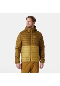 Ocieplana kurtka z kapturem Helly Hansen Banff. Typ kołnierza: kaptur. Kolor: brązowy. Materiał: puch. Sport: turystyka piesza