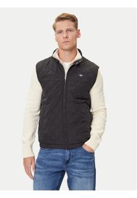 GANT - Gant Kamizelka 7006341 Czarny Regular Fit. Kolor: czarny. Materiał: syntetyk