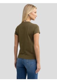 Big-Star - Koszulka damska bawełniana z logo BIG STAR khaki Ramila 303. Okazja: na co dzień. Kolor: zielony. Materiał: bawełna. Wzór: nadruk. Styl: retro, klasyczny, casual #8