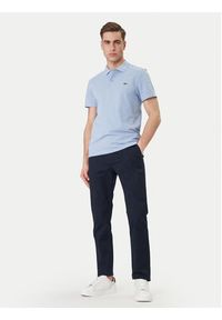 Lacoste Polo DH5522 Błękitny Regular Fit. Typ kołnierza: polo. Kolor: niebieski. Materiał: bawełna #4