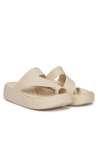 Crocs Japonki Getaway Platform Toe Loop 210834 Beżowy. Kolor: beżowy. Obcas: na platformie #3