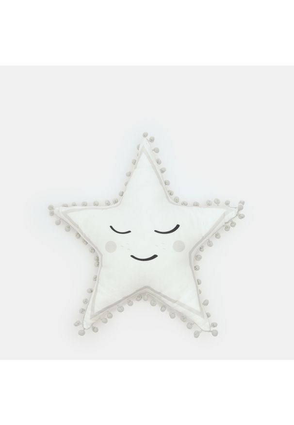 Sinsay - Poduszka gwiazdka - Biały. Kolor: biały