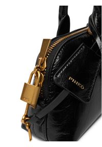 Pinko - PINKO Torebka Bowling Bag Baguette AI 25-26 105334 A2VW Czarny. Kolor: czarny. Materiał: skórzane #6