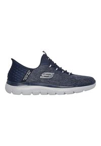 skechers - Tenisówki Skechers Model Summits - Key Pace Slip-ins Kolor Niebieski. Kolor: niebieski. Materiał: tkanina