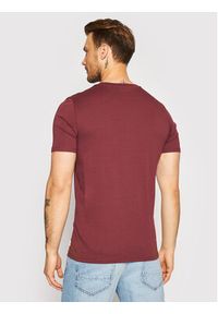 Jack & Jones T-Shirt Organic Basic 12156101 Bordowy Slim Fit. Kolor: czerwony. Materiał: bawełna