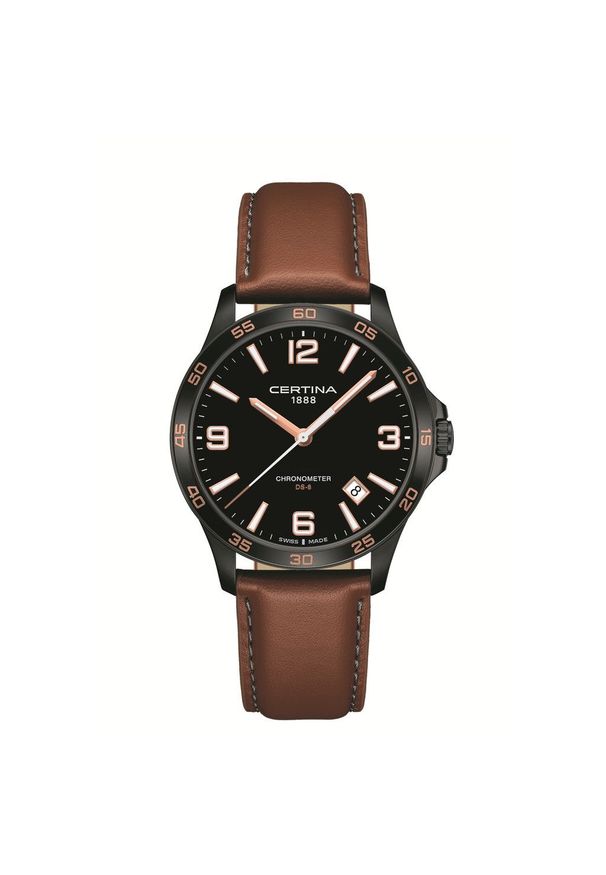 CERTINA PROMOCJA ZEGAREK DS-8 Gent C033.851.36.057.00. Materiał: skóra. Styl: sportowy, elegancki, casual