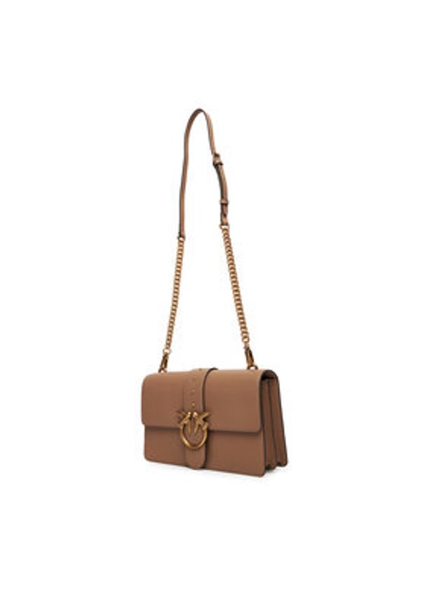Pinko - PINKO Torebka Love One Classic ST.CL Al 25-26 PLTT 105857 A0F1 Beżowy. Kolor: beżowy. Materiał: skórzane