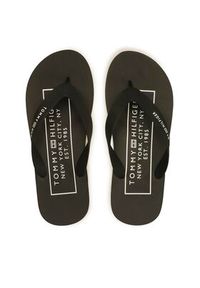 TOMMY HILFIGER - Tommy Hilfiger Japonki Rubber Hilfiger Beach Sandal FM0FM04468 Czarny. Kolor: czarny #5