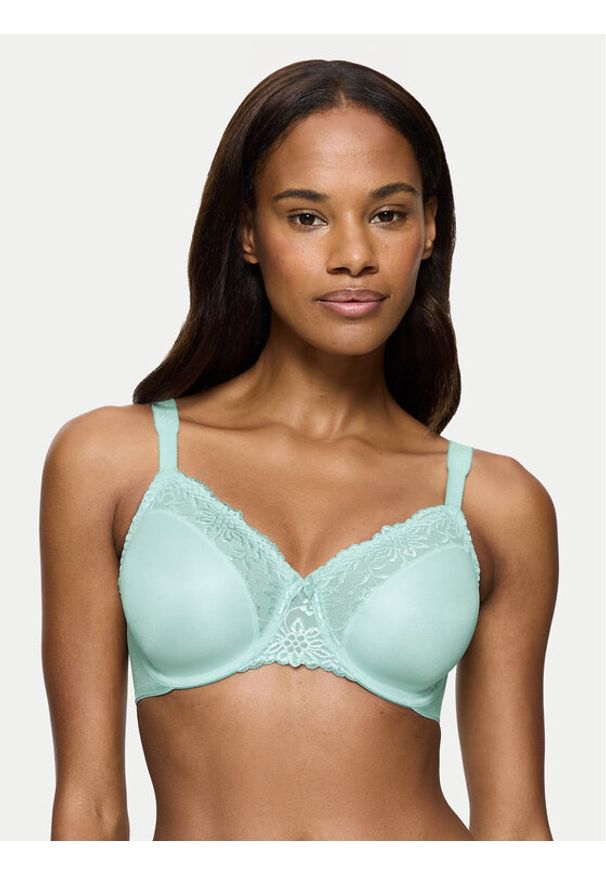 Triumph Biustonosz z fiszbiną Ladyform Soft W X 10166306 Niebieski. Kolor: niebieski. Materiał: syntetyk