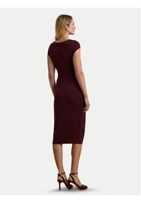 Lauren Ralph Lauren - LAUREN RALPH LAUREN Sukienka koktajlowa 250951402001 Bordowy Slim Fit. Kolor: czerwony. Materiał: syntetyk. Styl: wizytowy #4