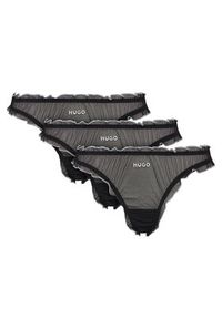 Hugo - HUGO Komplet stringów 50550109 Czarny. Kolor: czarny. Materiał: syntetyk #7