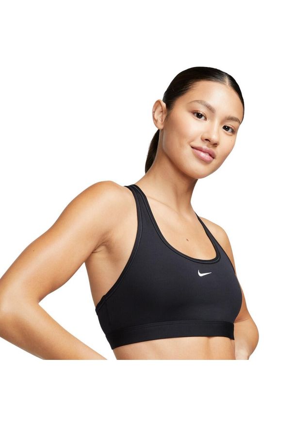 Nike - Biustonosz Sportowy Damski / Damski Swoosh Light Support. Kolor: czarny