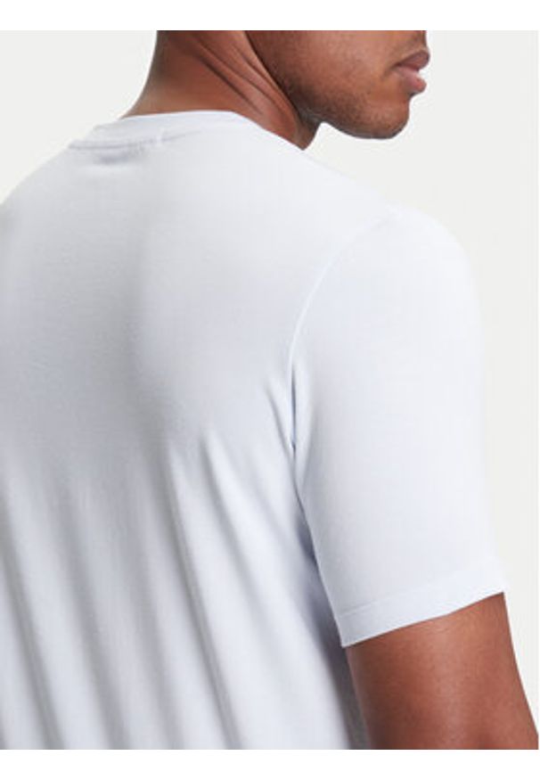 Karl Lagerfeld - KARL LAGERFELD T-Shirt 755087 553235 Błękitny Regular Fit. Typ kołnierza: dekolt w karo. Kolor: niebieski. Materiał: bawełna
