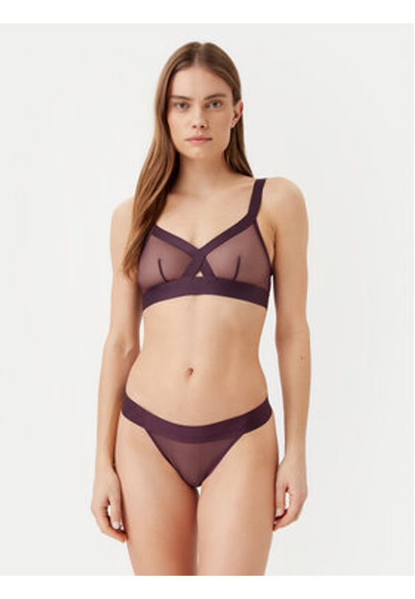 DKNY Biustonosz bezfiszbinowy DK4084 Fioletowy. Kolor: fioletowy. Materiał: syntetyk