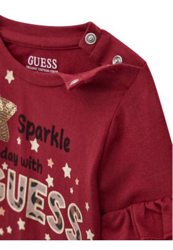 Guess Komplet dresowy H5BW07 KAVN4 Bordowy Regular Fit. Kolor: czerwony. Materiał: bawełna
